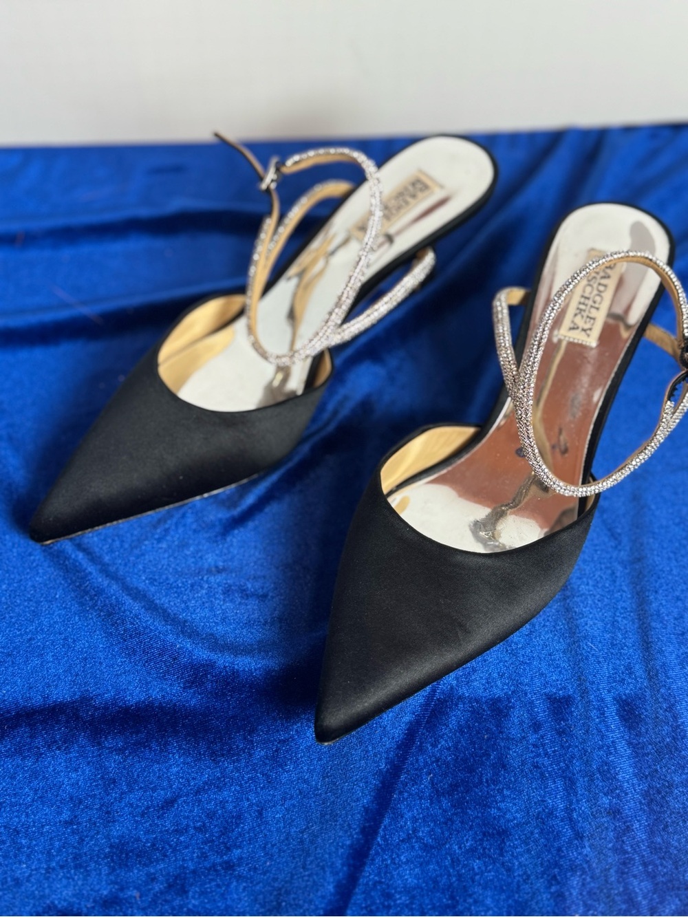 Badgley Mishka Autumn Ankle Strap Kitten Heel Pumps